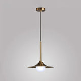 Modern Gold Geometric Ceiling Pendant Light - Single Metallic Hanging Lamp
