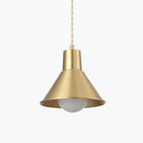 Modern Geometric Shade Ceiling Light - Metallic Gold Pendant Fixture For Dining Room