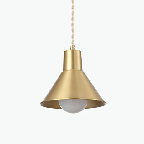 Modern Geometric Shade Ceiling Light - Metallic Gold Pendant Fixture For Dining Room
