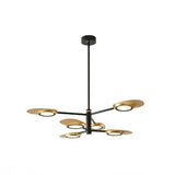 Postmodern Metallic Led Chandelier Pendant Light - Radiant Burst Design For Living Room 6 / Gold