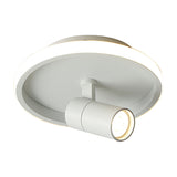 Contemporary Led Flush Mount Ceiling Light In Black/White With Warm/White