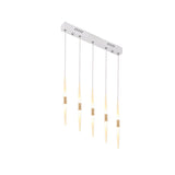 Modern Acrylic Flute Cluster Pendant Light - 5/6 Lights White/Warm