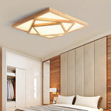 19/25/31.5 Wide Minimalist Wood Beige Led Ceiling Light In White/Warm/Natural - Flush Mount Lamp /