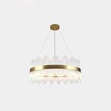 Artistic Gold Led Crystal Rod Chandelier Light - Ideal For Living Room Décor