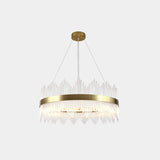 Artistic Gold Led Crystal Rod Chandelier Light - Ideal For Living Room Décor