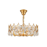 Modern Gold Geometric Crystal Chandelier Pendant Light / Small Round