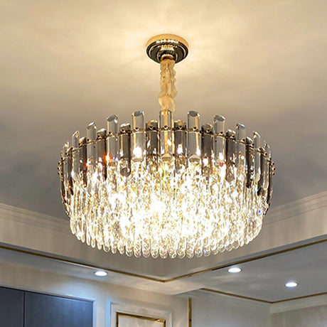 Clear Crystal Multi-Tiered Living Room Chandelier Pendant Light - Simplicity Perfected