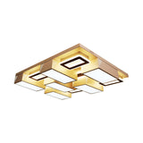 21.5/29.5 Modern Acrylic Led Flush Ceiling Light For Living Room In Warm/White/Natural