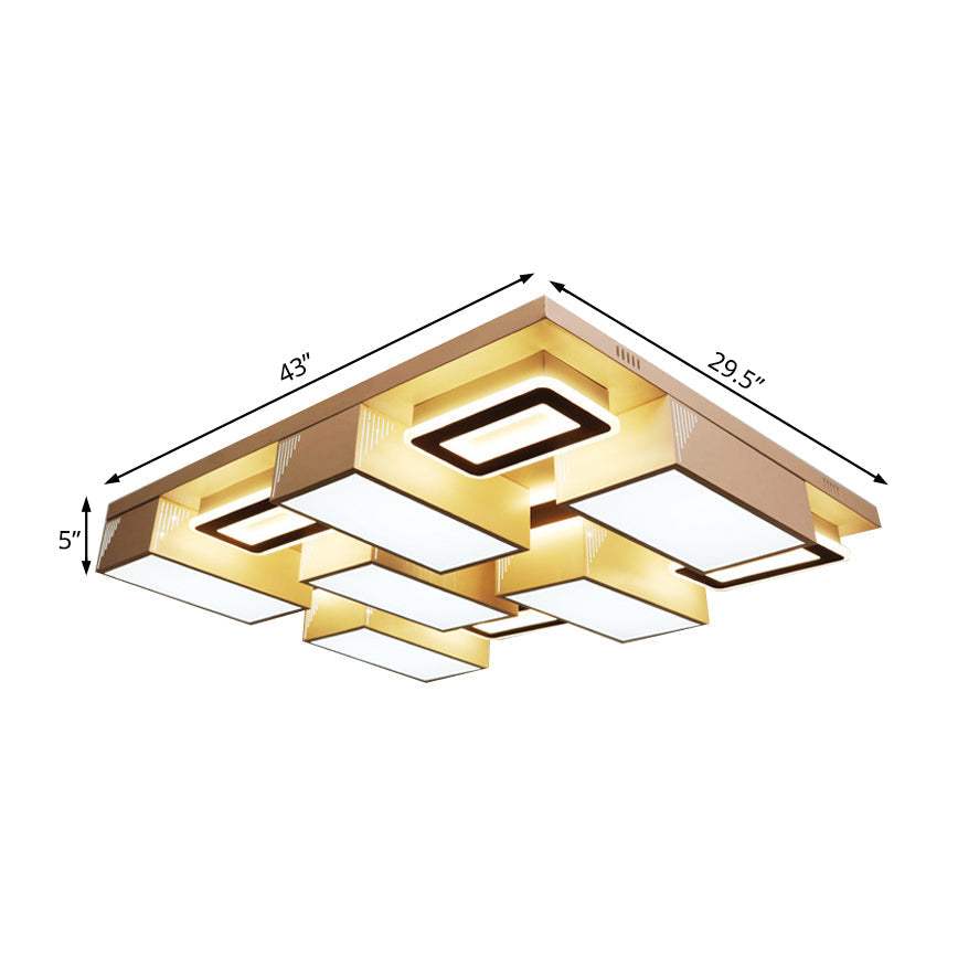 21.5/29.5 Modern Acrylic Led Flush Ceiling Light For Living Room In Warm/White/Natural