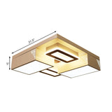 21.5’/29.5’ Modern Acrylic Led Flush Ceiling Light For Living Room In Warm/White/Natural