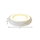 Minimalistic Acrylic Shade Led Ceiling Light In White 11/19.5/24.5 Wide