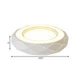 Minimalistic Acrylic Shade Led Ceiling Light In White 11/19.5/24.5 Wide