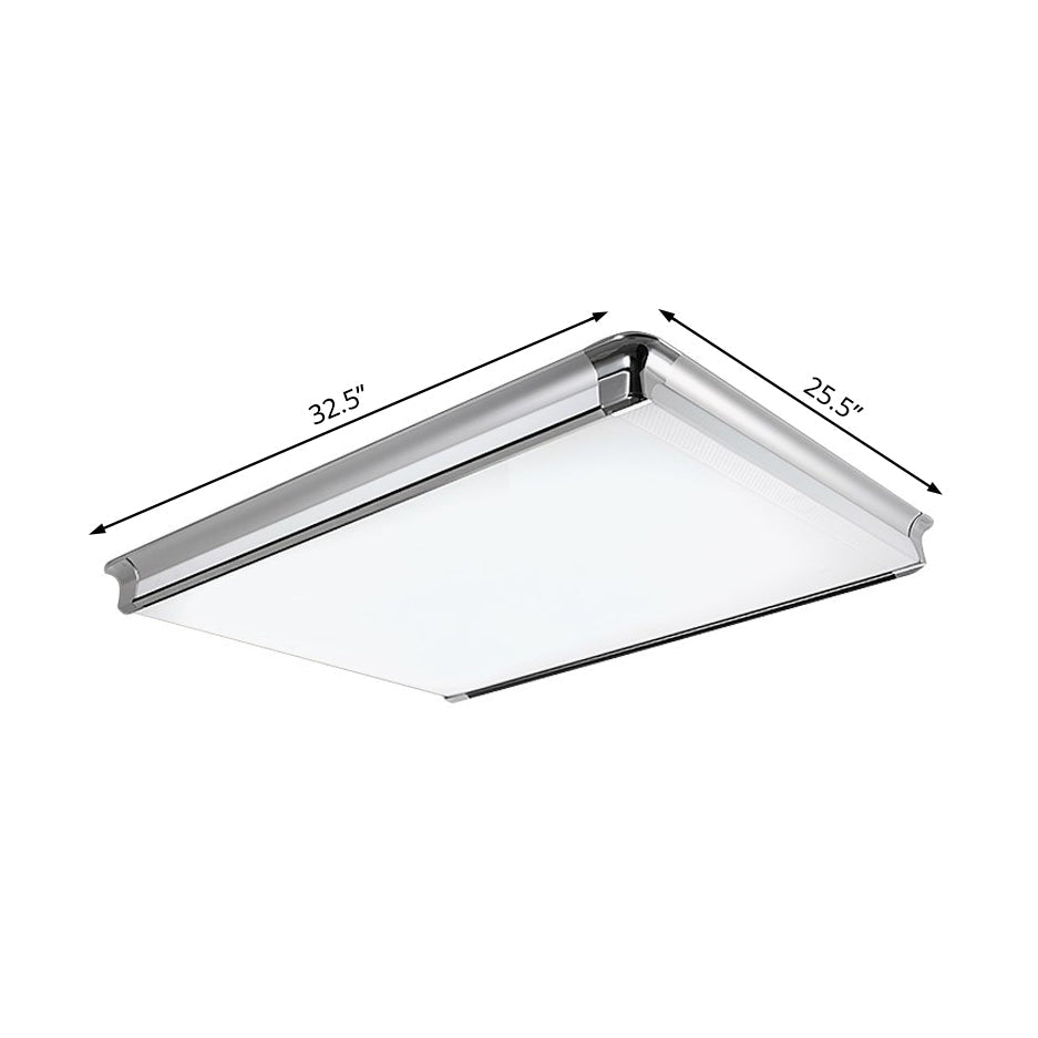 Simplicity Acrylic Led Flush Ceiling Light - Rectangular Design Wide 16.5/24.5/25.5 Ideal For Living