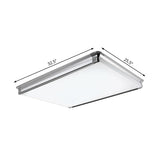 Simplicity Acrylic Led Flush Ceiling Light - Rectangular Design Wide 16.5/24.5/25.5 Ideal For Living