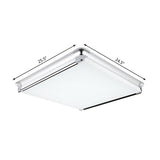 Simplicity Acrylic Led Flush Ceiling Light - Rectangular Design Wide 16.5/24.5/25.5 Ideal For Living