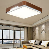 Modern Acrylic Flush Mount Light Fixture - Brown Rectangular 20.5/36.5/45 Warm/White