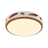 Round Led White Flushmount Ceiling Light Fixture With Simplicity Acrylic Warm/White Lighting