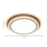 Simple Led Flush Ceiling Light Multi-Layer Acrylic 19.5/32 Wide Warm/White Light. Perfect For