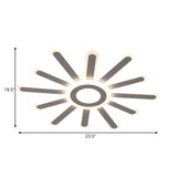Acrylic Led Flush Mount Ceiling Light Sun-Like Simplicity 19.5/23.5 Wide White - Warm/White