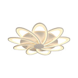 Modern Flower Flushmount Lighting - Acrylic 6/7/8-Light Ceiling Fixture For Bedroom Warm Or White