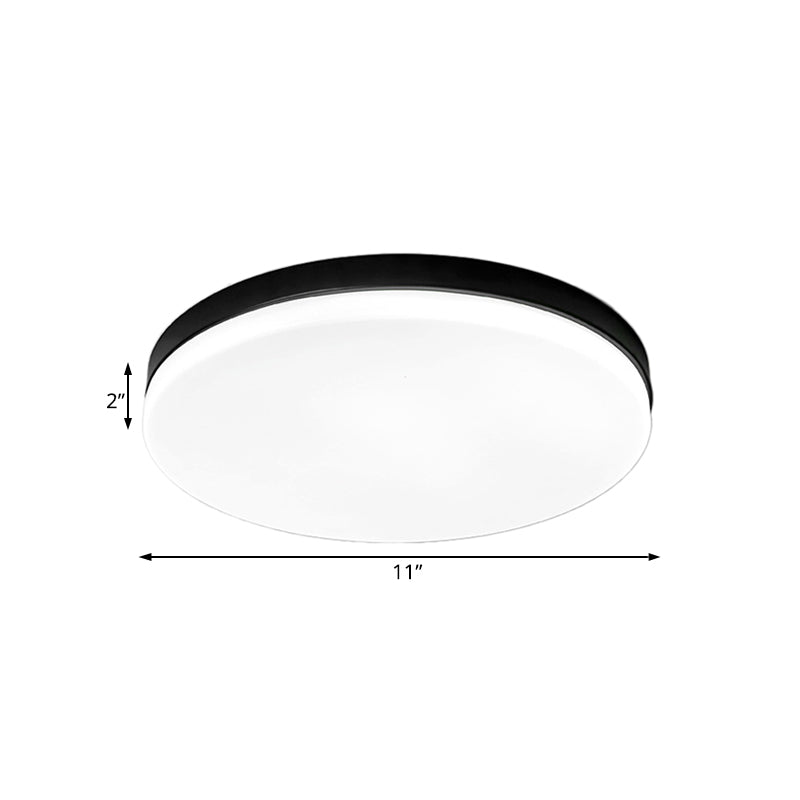 Simplicity Acrylic Flushmount Ceiling Light - Circle Design 11/15/19 Diameter Warm/White Ideal For