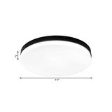 Simplicity Acrylic Flushmount Ceiling Light - Circle Design 11/15/19 Diameter Warm/White Ideal For