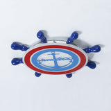 Cartoon Led Flush Mount Ceiling Light - Metallic Rudder Nursery Lighting Fixture