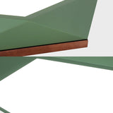 Minimalist Metal Green Led Flush Mount Ceiling Light With Acrylic Diffuser - 16.5/20.5 Wide For