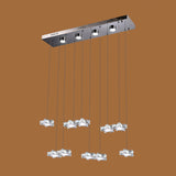 Modern K9 Crystal Star Pendant Ceiling Light With Led And Stainless-Steel Design 10 / Clear