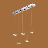 Modern K9 Crystal Star Pendant Ceiling Light With Led And Stainless-Steel Design 5 / Amber