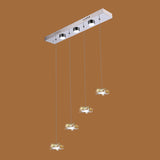 Modern K9 Crystal Star Pendant Ceiling Light With Led And Stainless-Steel Design 4 / Amber