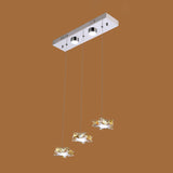 Modern K9 Crystal Star Pendant Ceiling Light With Led And Stainless-Steel Design 3 / Amber