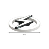 Kids Led Ceiling Light - White Lightning Ring Design For Boys And Girls Bedrooms
