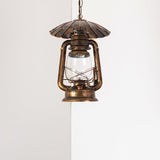 Coastal Metal Pendant Lighting With Clear Glass Shade - 1-Head Hanging Lamp For Restaurants In