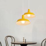 Vintage Barn Pendant Lamp - 10/14 Size 1 Bulb Aluminum Ceiling Fixture In Black/White/Red For Dining
