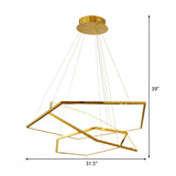Modern 3-Tiered Led Hanging Chandelier With Minimalist Wood Acrylic Design Warm/Natural Light