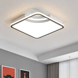 Rhombus Acrylic Flush Ceiling Lamp - 16.5/20.5 Wide Minimalist Bedroom Light White