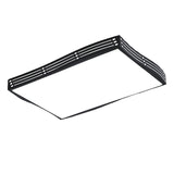 Modern Black High-Penetration Led Flushmount Light In White For Living Room Ceiling