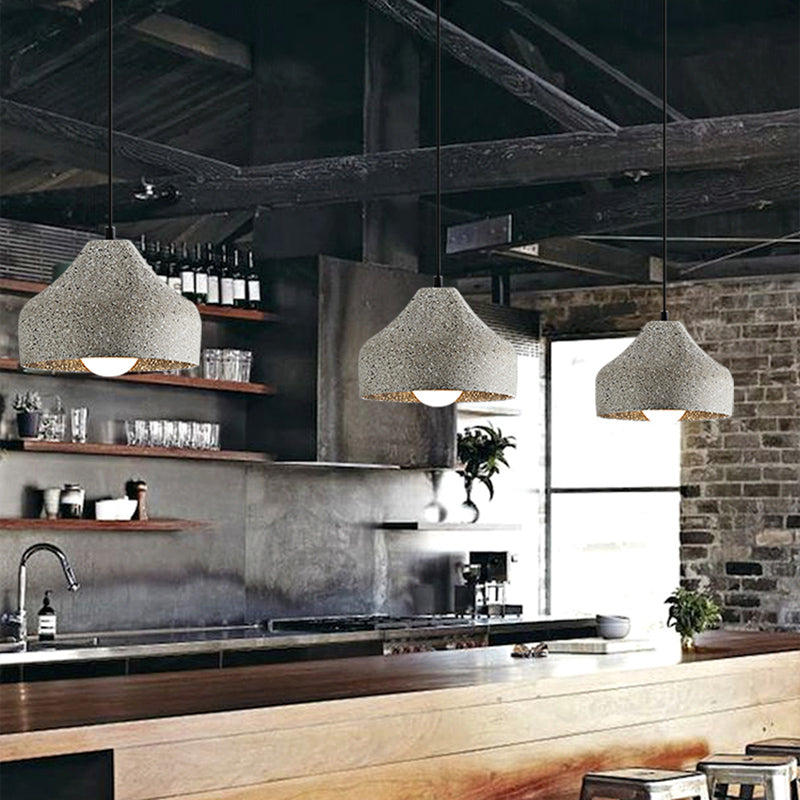 Modern Single Pendant Light With Geometric Shade Ideal For Dining Rooms Grey / Trapezoid