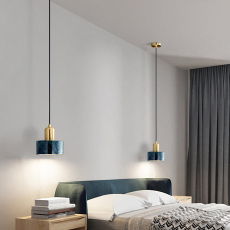 Marble Pendant Light - Round Shade Simple Suspension Fixture For Dining Room Lighting 1 / Green