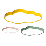 Cloud Led Flush Mount Ceiling Light - Minimalist Metallic Kindergarten Lighting