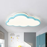 Cloud Shaped Led Flush Mount Ceiling Light For Kids Bedroom - Nordic Style