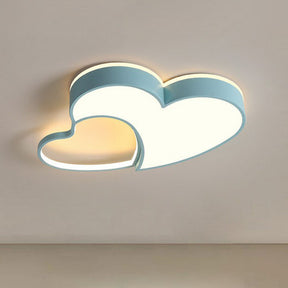 Heart Led Flush Mount Lighting For Kids’ Bedrooms - Simplistic And Stylish Blue / Small Warm