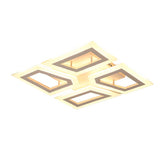 Modern Led Flush Light For Bedroom | Square/Rectangular Splicing Warm/White 16’/24.5’/37.5’ W
