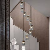 Modern Oval Panel Pendant Light Fixture For Glass Staircases 9 / Smoke Gray