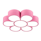 Floral Kindergarten Led Flush Ceiling Light Fixture