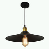 Metallic Flared Shade Pendant Light With Black Finish For Restaurants