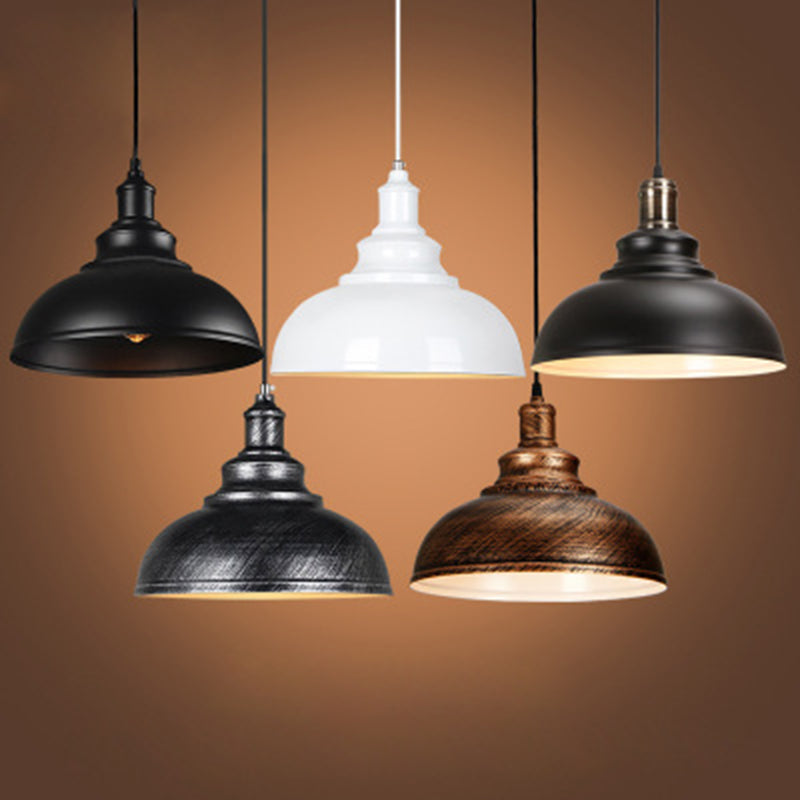 Vintage Metal Pendant Hanging Lamp With Single-Bulb For Dining Room Lighting