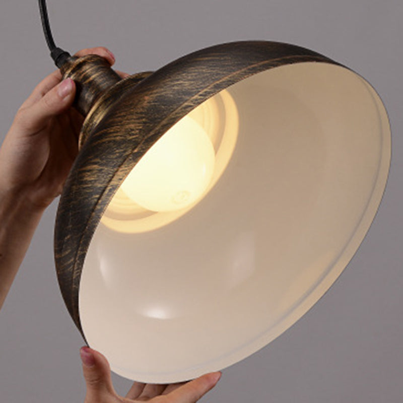 Vintage Metal Pendant Hanging Lamp With Single-Bulb For Dining Room Lighting