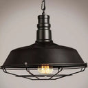 Metallic Hanging Light With 1 Bulb For Restaurant Pendant Fixture Black / 10’
